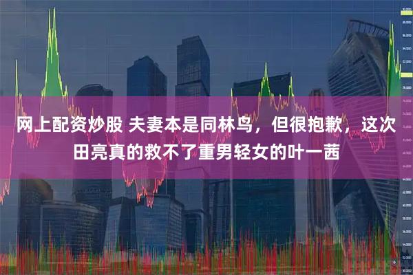 网上配资炒股 夫妻本是同林鸟，但很抱歉，这次田亮真的救不了重男轻女的叶一茜